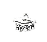Tofficu 100pcs Alloy Doctoral Cap Year Pendants Charms for Jewelry Making Fashion Accessories for Bracelets Earrings DIY Craft