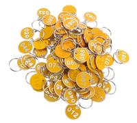 Tofficu 100pcs Aluminum Key Tags Numbered 1-100 with Rings, Sturdy Sauna Storage Key Markers for Locker Organization and Easy Identification in Sauna and Bathroom Settings