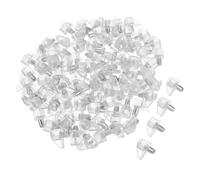 Tofficu 100pcs Clear Plastic Shelf Support Pegs for Adjustable Shelving Cabinet Pins for Kitchen Furniture Wardrobe Bookcase and Medicine Cabinet Organization