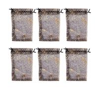 Tofficu 100pcs Drawstring Organza Bags Halloween Pattern Design Festive Style Sturdy Convenient to Carry Candy Jewelry Storage Party Favor Bags