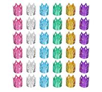 Tofficu 100pcs Dreadlocks Rings Decorative Hair Extension Rings Metal Crown Shape Reusable Adjustable Hair Accessories for Bridal and Photo