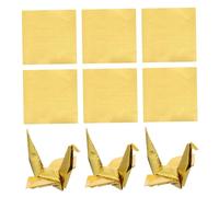 Tofficu 100pcs Folding Origami Paper for DIY Crafts Single Sided Shiny Gold Paper for Handicraft Party Decoration and Handmade Gifts
