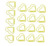 Tofficu 100pcs Heart Shaped Paper Clips Cute Paperclips Love Hearts Office Stationery Supplies Document Holder