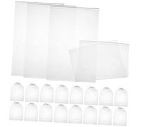 Tofficu 100pcs Non Woven Fabric Shoe Travel Bags with Drawstring Multipurpose Storage Organizers for Shoes Clothes Semitransparent for Easy Identification White Packing Pouches