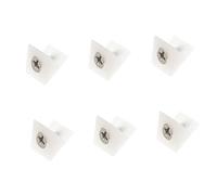 Tofficu 100pcs Plastic Corner Brace with Screws Furniture Drawer Bottom Repair Mending Wedges Support Brackets for Cabinet Shelf Stabilizing