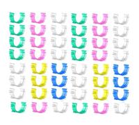 Tofficu 100pcs Sewing Bobbin Clips Plastic Thread Holders Elastic Semi Moon Design for Hand Made Mending and Household Sewing Organization