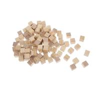 Tofficu 100pcs Small Unfinished Wooden Cubes Smooth Square Blocks for DIY Craft Projects Educational Math Learning Shapes Building for Boys