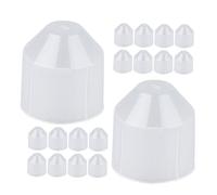 Tofficu 100Pcs Transparent Light Holder Covers Plastic Lamp Head Protection Caps Dustproof LED Bulb Socket Sleeves Easy Installation No Tools Required