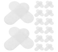 Tofficu 100pcs White 5cm Felt Backing Pads for DIY Hair Clips, Water Drop Shape Felt Gaskets for Snap Barrettes, Craft Supplies for Hairpin Making and Styling Accessories