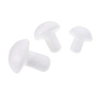 Tofficu 100pcs White Foam Mushroom Miniatures for Micro Landscape Decoration and Flower Pots, Simulation Mushrooms Graffiti Painting Design, for Home and Outdoor Ornament