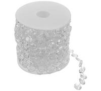 Tofficu 10M Clear Acrylic Beads Strand, Crystal Garland for DIY Wedding Party Decoration, 10mm Transparent Beads, Hanging Curtain, Christmas Garland