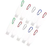 Tofficu 10pcs 30ml Refillable Pet Empty Hand Soap Bottles with Flip Caps and Random Hook Color, Travel Sub-packaging Dispenser Set Suitable for Bathroom and Travel Use Random Color