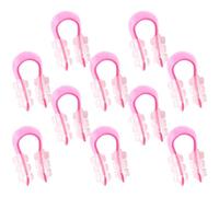 Tofficu 10pcs Adjustable Nose Shaper Clips for Nose Shaping and Slimming, Made of Plastic and Silicone, Suitable for Men and Women before Bed or Office Use, Pink Colour