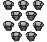 Tofficu 10pcs Black Mesh Hair Net Cap 5-inch round Weaving Wig Base for Women and Men Elastic Crochet Hair Nets for Sewing Extensions and Weave Wraps