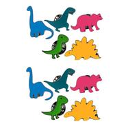 Tofficu 10pcs Cute Cartoon Dinosaur Brooches for Lightweight Animal Pin Badges for Backpacks Hats Dresses Easy Fasten Dino Accessories for School Travel