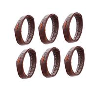 Tofficu 10Pcs Genuine Leather Watch Band Rings Decorative Fasteners for Straps Classic Hoops for Enhanced Style and Comfort