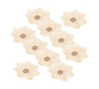 Tofficu 10pcs Handmade Burlap Flowers Durable Rustic Floral Crafts for Wedding Party Home Decoration DIY Burlap Floral Arrangements European Style Rustic Craft Supplies