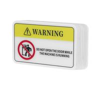 Tofficu 10pcs Industrial Equipment Warning Stickers PVC Self Adhesive Safety Labels for Machinery Operation Communication High Visibility Bright Design for Factories Warehouses
