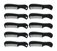 Tofficu 10pcs Men's Beard Comb Set Pocket-sized Plastic Mustache Styling Combs without Holes for Grooming Hair Care and Travel Use