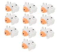 Tofficu 10pcs Miniature Cow Charms for Jewelry Making Cute Animal Pendants for Necklaces Bracelets Unique Resin Cow Figurines DIY Craft Accessories for Creative Jewelry Projects