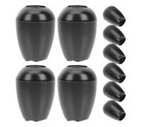 Tofficu 10pcs Replacement Silicone Earbud Tips Detachable Design Comfortable Fit Conch-Shaped Black Accessories for Headphones Suitable for Auscultation in Hospitals Professionals