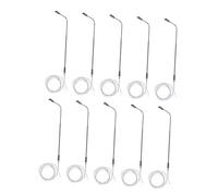 Tofficu 10PCS Scale LED Model Railway Train Lamps Stainless Steel Streetlight Posts for Railway Layouts and Model Train White Light LED for Miniature Scenery and Garden