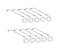 Tofficu 10PCS Scale Stainless Steel Model Railway Street Lamps LED Light Posts for Train Layouts Scale Building Model Lighting Replacement Kit