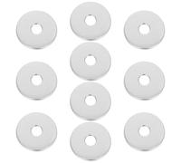 Tofficu 10pcs Shower Handle Decorative Cover Stainless Steel Shower Faucet Cover Modern Design Heavy Duty Stainless Steel Reduces Maintenance Fits Wide Range of Wall Split Flange