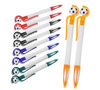 Tofficu 10Pcs Soccer Ballpoint Pens with Unique Football Design PP Material Smooth Writing Ink Pens for Students Party Favors and Sports Theme Stationery Gifts