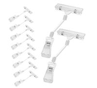 Tofficu 10pcs Swivel Price Clips Clear Sign Holders for Retail Display Merchandise Tag Holders for Supermarkets and Shopping Malls for Pricing and Information Display