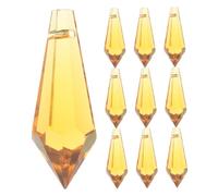 Tofficu 10pcs Waterdrop Dangle Pendants Elegant Prism Beads for Chandelier Replacement for Home Garden and Doorway Decorations Durable Glass Charms for Multipurpose Use