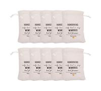 Tofficu 10pcs White Drawstring Hangover Bags 13x18cm for Bachelorette Party Favors, Wedding Emergency Kits, and Bridal Shower Pouches