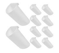 Tofficu 10pcs White Plastic Hanging Baskets Small Storage Buckets for Salon Trolley Portable Mini Organizer Bins for Beauty Spa and Home Use