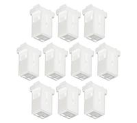 Tofficu 10pcs White Push-type Trash Can Buckle Locks Replacement Catch Latches for Home Waste Bin Press Lock Supplies Compatible with Kitchen Garbage Cans