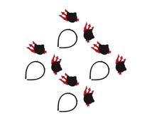 Tofficu 12 Pcs Halloween Black Cat Headband for Women, Creative Spooky Cat Ears Hair Hoop with Cloth and Metal Materials, Photogenic Accessory for Cosplay and Photo Shoot