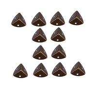 Tofficu 12 Pcs Vintage Style Furniture Corner Burbper Guards for Jewelry and Wooden Boxes Antique Bronze Metal Edge Protectors with Screw Mount Lightweight Safety Guards for Cabinets and