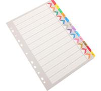 Tofficu 12 Sheets Binder Dividers Index Binder Divider A4 Size Separate Documents Sturdy Pet Paper Office Use Families and Friends