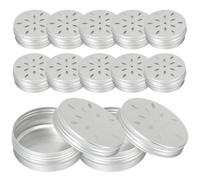 Tofficu 12pcs 60ml Dog Scent Training Boxes Metal Odor Case with Lid for Professional Working Dogs Sniffing and Detection Training