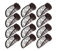 Tofficu 12pcs Brown Reusable Mesh Wig Caps for Women with Elastic Stretchy Cloth Material, Invisible Appearance and Stylish Versatility, for Wig Styling Session and Cosplay
