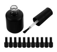 Tofficu 12pcs Empty Nail Polish Bottle 15ml with Brush Refillable round Glass Container with Antislip Handling and Easy to Fill Design for Travel Bags and Nail Polish Storage