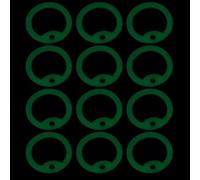 Tofficu 12pcs Glow in The Dark Silicone Dog Tag Silencers Luminous Green Id Tag Sleeves Noise-reducing Protectors for Pet Collars Quiet Covers for Dogs