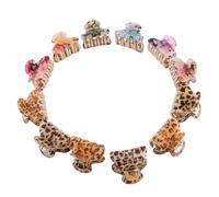 Tofficu 12pcs Hair Claw Clips Ponytail Holder 1.57x0.98 X0.79 Inch Resin Non-slip Strong Hold Fashionable Hair Styling Tools for Women Everyday Use Random Color