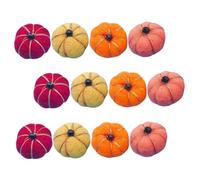 Tofficu 12Pcs Hanging Felt Pumpkin Ornaments Autumn Decorations Lightweight Wool Felt Balls for Thanksgiving Party Supplies in Red Orange Peach Yellow
