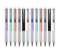Tofficu 12pcs Inkless Forever Pencil Ergonomic Sketch Pencils with Smooth Writing No Sharpening Needed Multi Color Black White Pink Purple Green Gray for Drawing Drafting Writing