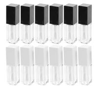 Tofficu 12pcs Mini Lip Gloss Tubes Refillable Lip Gloss Tubes 0.79x0.79x3.22in Abs Material Body Design for Travel and Trip Use