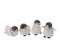Tofficu 12pcs Mini Penguin Figurine Resin Ornament with Stable Flat Base and Vivid Texture, Adorable Desk Decoration for Window Sills and Christmas DIY Scene Creation, Collectible Table