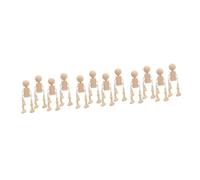 Tofficu 12pcs Wooden Robot Bodies MDF Toys Boys and Girls Figure Block Birthday Party Decor