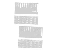 Tofficu 14pcs Boy Girl Growth Chart Stencil Wall Growth Chart Mirror Plastic Measuring Ruler Template