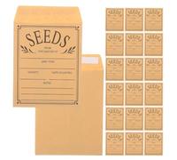 Tofficu 150pcs Resealable Kraft Material Seed Envelopes 4x3.2 Inch with Self-Sealing Feature and Writable Textured Surface for Easy Organisation of Flower Seed Packets and Snacks