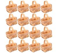 Tofficu 16pcs Woven Basket Small Woven Basket Tiny Candy Flower Mini Picnic Mini Small Picnic Wicker s Country ature Wood Baby Rattan